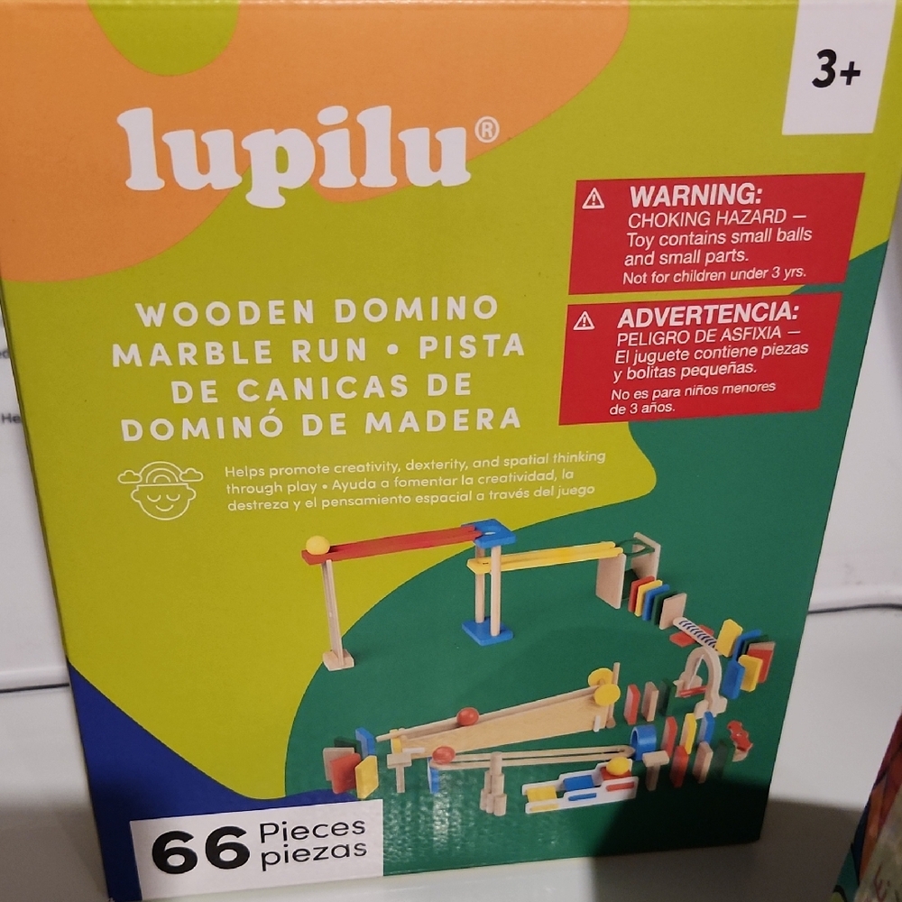 Wooden Domino Marble Run - Multicolor